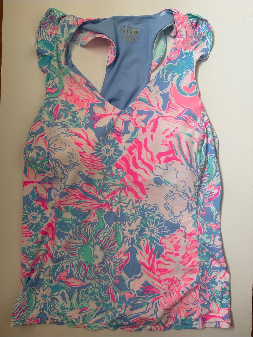 🌸🌸EUC Lilly Pulitzer Luxletic Racerback Bra Top - Picture 2 of 6